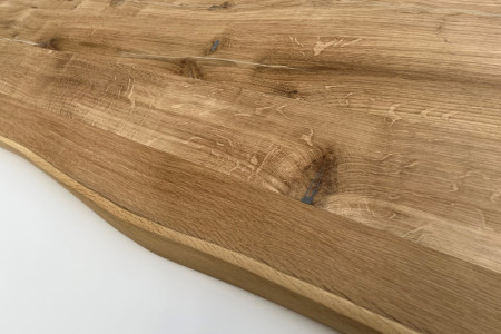 Rustiek eiken plank met boomrand